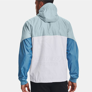 Veste coupe-vent d'hiver à capuche pour homme de qualité supérieure, logo sur le devant, tissu en polaire doux, service OEM, personnalisable, utilisation en voyage et en plein air - Product Image 2