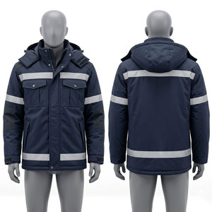 Premium Quality Waterproof Windproof Breathable Reflective Winter <b>Softshell</b> <b>Jacket</b> Hi <b>Visibility</b> Workwear Fleece Lined Unisex - Product Image 1