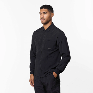 Conjunto deportivo de nailon para hombre, chaqueta con cremallera y pantalones, conjunto ligero informal para el trabajo, atuendo de verano, conjunto deportivo de dos piezas de nailon - Product Image 5