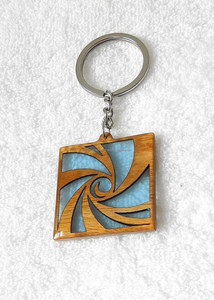 Llavero de madera promocional, regalo personalizado, llavero de madera en blanco con logotipo impreso con láser para regalos corporativos de negocios - Product Image 2