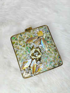 Pochette de soirée en laiton artisanale de luxe en métal avec nacre pour mariages et fêtes à bas prix - Product Image 6