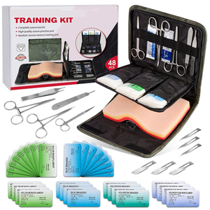 Kit de suture de 20 pièces pour les étudiants en biologie et anatomie, laboratoire de botanique, kit de pratique de la suture, instruments chirurgicaux en acier inoxydable - Product Image 1