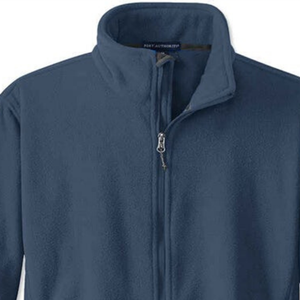 Unisex Navy Fleece Jacket Stand Collar Full Zip Windproof Casual Autumn Wear Polyester Material Regular Fit <b>Dot</b>/Heart Finished - Product Image 3