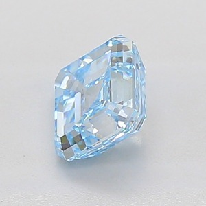 Diamant bleu fantaisie vif de 1,50 ct, taille Asscher, pureté VS2, certifié, diamant bleu de luxe - Product Image 2