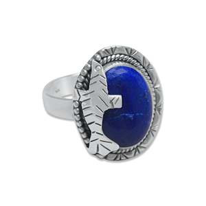 Unique Design <b>Lapis</b> <b>Lazuli</b> Gemstone <b>Ring</b> Indian Jewelry 925 Sterling Silver Handmade <b>Rings</b> Bulk Wholesale Suppliers - Product Image 1