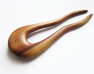 Ensemble de épingles à cheveux en bois, faites à la main, en forme de poisson et en forme de U, pour femmes, accessoires pour cheveux en bois naturel - Product Image 2