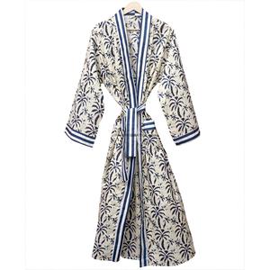 Última Tendencia: Kimono para Mujer, Personalizado, Ecológico, 100% Algodón, Tejido a Mano, Cuello en V, Cinturón, Largo Completo, Corte Holgado, Digital - Product Image 5