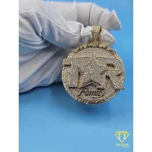 Colgante de Estrella TAR de Lujo Estilo Hip Hop con Acabado de Diamantes, Colgante de Estrella TAR con Incrustaciones de Diamantes para Hombre, Colgante de Estrella TAR con Incrustaciones de Diamantes, Colgante de Hip Hop - Product Image 6