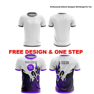 Custom Men's Short Sleeve Quick Dry Breathable Jersey Fabric Regular Fit Outdoor Sport Tennis Table Tennis T-shirt Sublimated - Product Image 5