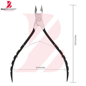 Cortacutículas Negro Mate Moderno, Diseño Ergonómico, Cortacutículas de Acero Inoxidable de Alta Precisión, Herramientas Profesionales de Manicura - Product Image 3