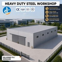 Entrepôt en structure métallique résistant aux ouragans, bâtiment métallique préfabriqué classé cyclonique pour parcs industriels côtiers