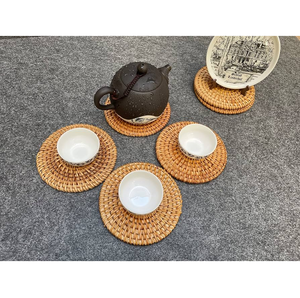 Hand-Woven Rattan <b>Placemat</b> Excellent Design 100% Natural Woven Rattan Table Mats and Coasters - Product Image 5