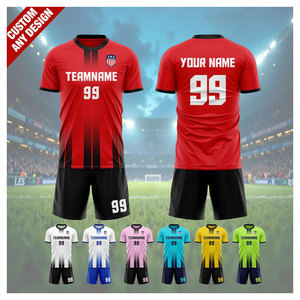 Maillot de football personnalisé avec design dégradé, nom et numéro personnalisés, logo d'équipe brodé, maillot de football athlétique pour hommes, femmes et jeunes - Product Image 1