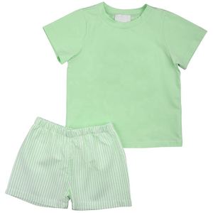 Conjunto de Ropa Infantil al por Mayor, Conjunto de Verano a la Moda para Niños, Ropa Informal para Niños, Conjunto Cómodo de Camiseta y Pantalones Cortos - Product Image 1