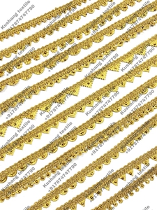 Accesorios de Ropa Ecológicos con Patrón Animal, Adorno de Encaje Metálico Dorado y Plateado con Lentejuelas y Cuentas, 3.5cm de Ancho, Bordado para Zapatos - Product Image 2