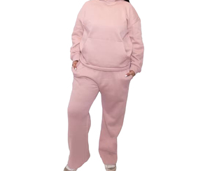 Oversized Brown Polyester Tracksuit Full <b>Zip</b> <b>Hooded</b> Crew Neck Regular Fit Casual Autumn Wear Side Pockets Breathable Lightweight - Product Image 1