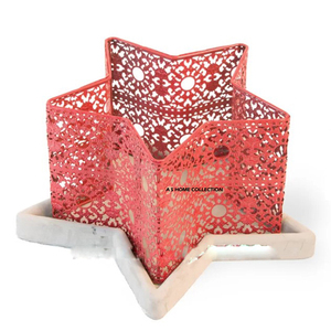 Factory Supply Handmade Blank Sublimation <b>Tree</b>-Shaped Christmas Tea <b>Light</b> Candle Holder Silver Color Durable Design for Indoor - Product Image 3