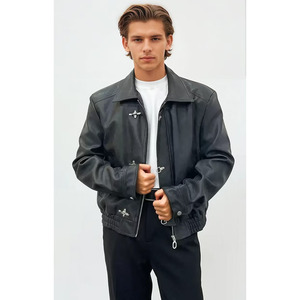 Comfortex International Customizable Street Wear <b>Men</b> <b>Leather</b> <b>Jacket</b> Streetwear New Fashion Comfortable Genuine <b>Leather</b> <b>Jacket</b> - Product Image 2