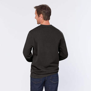 Sweat-shirt de luxe ODM pour homme, col rond, printemps, en molleton de coton polyester respirant et écologique, teint uni, doublé, coupe classique - Product Image 4