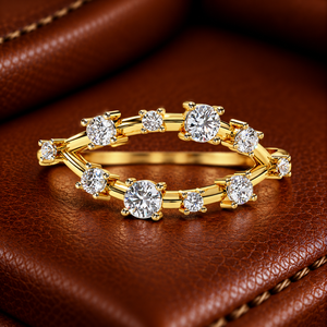 แหวนเพชรทรงกลมเพาะเลี้ยงในห้องปฏิบัติการ ทองคำแท้ 14K 18K น้ำหนัก 0.25 กะรัต DEF VVS แหวนแต่งงานแบบสั่งทำพิเศษ เครื่องประดับชั้นดี ขายส่ง - Product Image 1