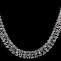 Chaîne de corps de luxe en argent sterling plaqué rhodium avec perles de culture d'eau douce et moissanite serties en forme de feuille, chaîne à maillons glacés de 15 mm pour femme