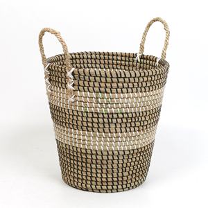 Colorful Multifunctional Seagrass <b>Laundry</b> <b>Basket</b> with Handles Straw <b>Baskets</b> for Home Storage Boxed Packed - Product Image 5