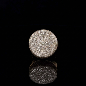 Anillo de hombre con diamante cultivado en laboratorio de 3.56 CTW, anillo llamativo de oro amarillo de 10K, anillo de boda de lujo, regalo de aniversario para él. - Product Image 1