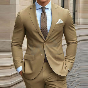 Costumes formels de qualité supérieure pour hommes, coupe ajustée, ensemble blazer et pantalon, look élégant, vêtements sur mesure, vente en gros - Product Image 5