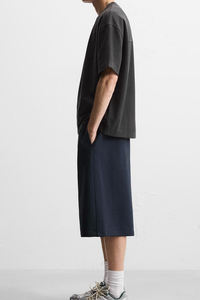 T-shirts à épaules tombantes personnalisés avec impression intégrale, style streetwear, coupe ample, t-shirt oversize pour hommes et ensemble deux pièces, ensemble de shorts pour hommes - Product Image 3