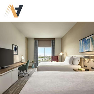 Ensemble de meubles de chambre à coucher de style moderne, taille Queen, avec rangement, pour la rénovation et la conversion de chambres d'hôtel commerciales - Product Image 1