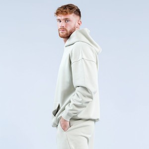 Sudadera con Capucha Personalizada al por Mayor con Logotipo Frontal para Hombre, Color Sólido, Manga Regular, Bolsillo, Resistente al Viento, Forro Polar de Poliéster/Algodón, 330g/450g - Product Image 2