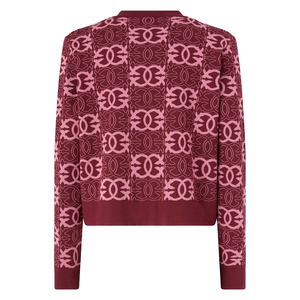 Cardigan en laine et cachemire épais rouge pour femme, col en V, manches longues, boutons recouverts, pull tricoté d'hiver - Product Image 4