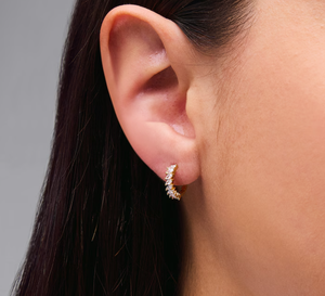 <b>Hoops</b> Earrings Diamond Earrings Gold and <b>Silver</b> Earrings Natural and Lab Grown Diamonds Earrings <b>Hoops</b> Fine Jewelry for Women - Product Image 3