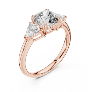 Rose Gold Plated 925 Sterling Silver Moissanite <b>Diamond</b> <b>Ring</b> Wholesale Jewelry Supplier OEM Factory - Product Image 4