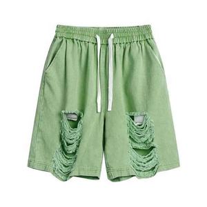 กางเกงขาสั้นผู้ชายกางเกงผ้าฝ้ายขนแกะระบายอากาศได้ดีกางเกงลำลองเอวยางยืด - Product Image 1