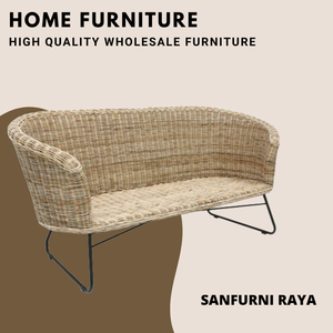 เฟอร์นิเจอร์กลางแจ้งโซฟาสวนหวายหวายสองที่นั่งเฟอร์นิเจอร์ลานใช้โดยตรงผลิตภัณฑ์คุณภาพสูงในราคาไม่แพง - Product Image 6