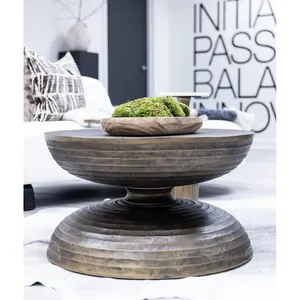 Table basse de luxe en métal faite à la main avec structure en acier inoxydable doré brossé et plateau en marbre blanc de qualité supérieure – Design commercial en métal - Product Image 2