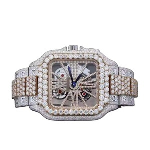 นาฬิกาควอตซ์ผู้ชายสไตล์นักดำน้ำสุดคลาสสิกสุดหรูประดับเพชรเต็มเรือนสไตล์ฮิปฮอปประดับเพชร - Product Image 1