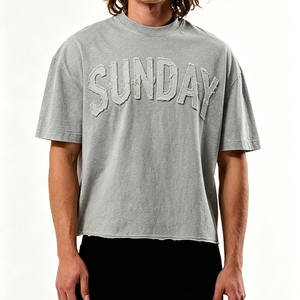 T-shirt décontracté pour homme de qualité supérieure, à manches courtes, coupe classique, respirant, col rond, 100% coton, impression numérique, uni - Product Image 2
