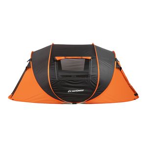 Tenda Pop-up Nera e Arancione per 5-8 Persone, Ideale per Campeggio e Nautica - Product Image 1
