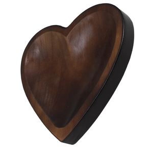 Bol décoratif en bois poli fait main, écologique, en forme de cœur, élégant, pour table à manger, rangement de noix et desserts - Product Image 6