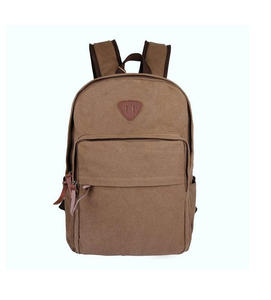 Classic <b>Brown</b> Nylon School Laptop <b>Backpack</b> Organizer Lightweight Waterproof Outdoor Travel Everyday Carry Secure Double Zippers - Product Image 1