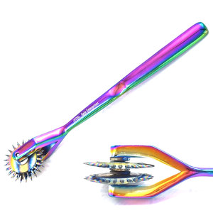 Instrument de diagnostic manuel, roue à aiguilles de Wartenberg à 2 têtes en acier inoxydable, pour test sensoriel réflexe, couleur arc-en-ciel - Product Image 1
