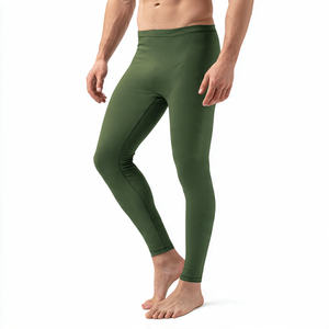 Leggings Deportivos para Hombre, 100% Poliéster, Sublimados, Compresión, Transpirables, Diseño Sólido, Capa Base de Verano - Product Image 3
