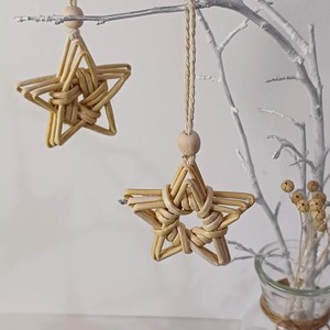 Adorno Colgante Vintage de Corazón y Mariposa de Ratán Hecho a Mano de Alta Calidad para Árbol de Navidad - Product Image 5