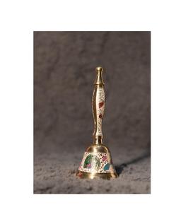 Campana de Mano de Latón para Ceremonia Aarti, Rituales Religiosos, Decoración de Sala de Meditación, Artesanía Clásica, Festival Auspicioso - Product Image 1