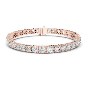 10K <b>Gold</b> Diamond Bracelet Round Cut Multi Size 35 Stones Luxury Sparkle Elegant Wedding Party Fine Jewelry Gift - Product Image 1
