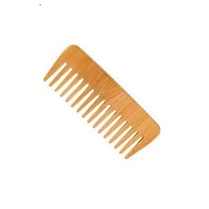 Peine de madera de sándalo 100% natural para desenredar el cabello rizado, peine de dientes anchos antiestático para mujer - Product Image 1