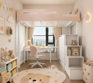 Cama litera eléctrica minimalista ajustable para niños y niñas, muebles para dormitorio y sala de estar - Product Image 3