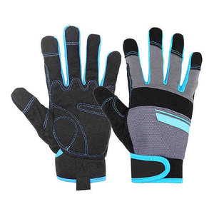 Leather Work <b>Gloves</b> Full Smooth Texture Anti Slip Elastic Wristband General Purpose Safety <b>Gloves</b> - Product Image 4